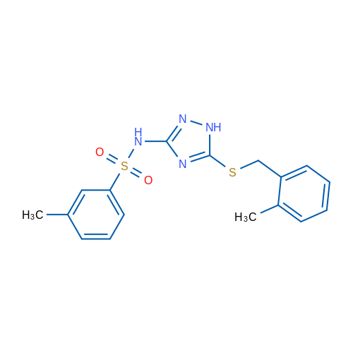 3-Methyl-N-(5-{[(2-methylphenyl)methyl]sulfanyl}-1H-1,2,4-triazol-3-yl)benzene-1-sulfonamide 1g