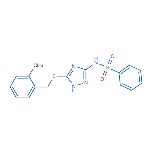 N-(5-{[(2-methylphenyl)methyl]sulfanyl}-1H-1,2,4-triazol-3-yl)benzenesulfonamide 1g