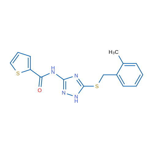 N-(5-{[(2-methylphenyl)methyl]sulfanyl}-1H-1,2,4-triazol-3-yl)thiophene-2-carboxamide 1g
