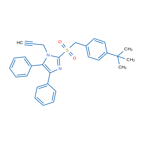2-[(4-tert-Butylphenyl)methanesulfonyl]-4,5-diphenyl-1-(prop-2-yn-1-yl)-1H-imidazole 1g