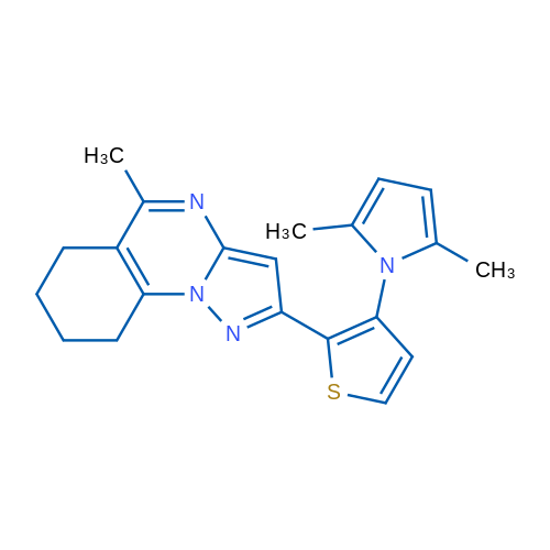 2,5-Dimethyl-1-(2-{5-methyl-6H,7H,8H,9H-pyrazolo[1,5-a]quinazolin-2-yl}thiophen-3-yl)-1H-pyrrole 1g