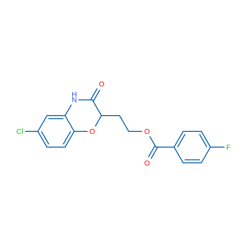 2-(6-Chloro-3-oxo-3,4-dihydro-2H-1,4-benzoxazin-2-yl)ethyl 4-fluorobenzoate 1g