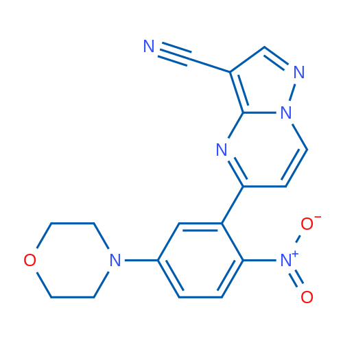 5-[5-(Morpholin-4-yl)-2-nitrophenyl]pyrazolo[1,5-a]pyrimidine-3-carbonitrile 1g
