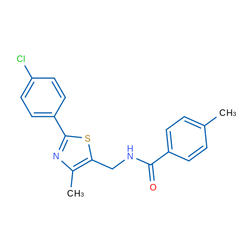 N-{[2-(4-chlorophenyl)-4-methyl-1,3-thiazol-5-yl]methyl}-4-methylbenzamide 1g