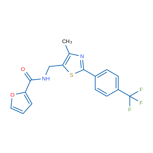 N-({4-methyl-2-[4-(trifluoromethyl)phenyl]-1,3-thiazol-5-yl}methyl)furan-2-carboxamide 1g