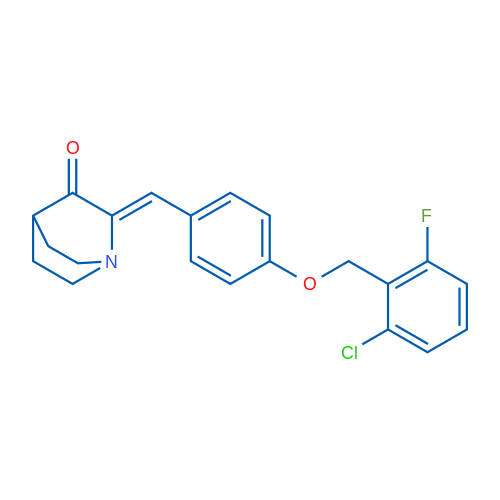 (2Z)-2-({4-[(2-chloro-6-fluorophenyl)methoxy]phenyl}methylidene)-1-azabicyclo[2.2.2]octan-3-one 1g