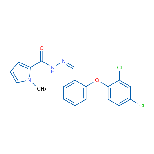 N'-[(1Z)-[2-(2,4-Dichlorophenoxy)phenyl]methylidene]-1-methyl-1H-pyrrole-2-carbohydrazide 1g