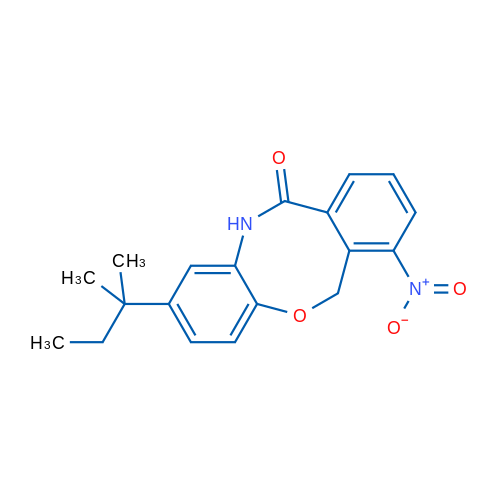 14-(2-Methylbutan-2-yl)-5-nitro-2-oxa-11-azatricyclo[10.4.0.0^{4,9}]hexadeca-1(12),4(9),5,7,13,15-hexaen-10-one 1g