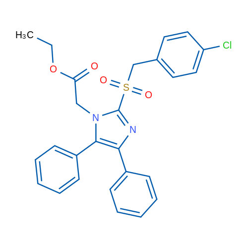 Ethyl 2-{2-[(4-chlorophenyl)methanesulfonyl]-4,5-diphenyl-1H-imidazol-1-yl}acetate 1g