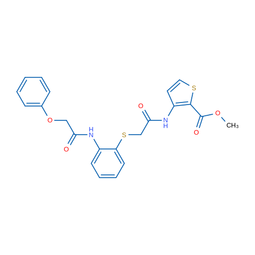 Methyl 3-(2-{[2-(2-phenoxyacetamido)phenyl]sulfanyl}acetamido)thiophene-2-carboxylate 1g
