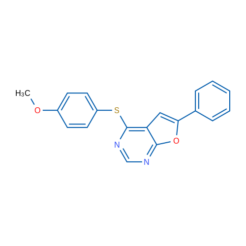 4-[(4-Methoxyphenyl)sulfanyl]-6-phenylfuro[2,3-d]pyrimidine 1g