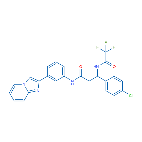 3-(4-Chlorophenyl)-N-(3-{imidazo[1,2-a]pyridin-2-yl}phenyl)-3-(2,2,2-trifluoroacetamido)propanamide 1g
