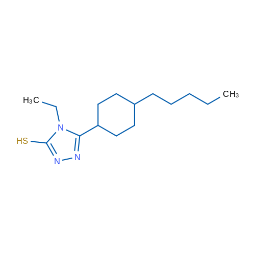 4-Ethyl-5-(4-pentylcyclohexyl)-4H-1,2,4-triazole-3-thiol 1g