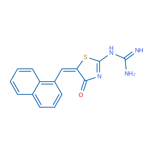 N-[(5E)-5-[(Naphthalen-1-yl)methylidene]-4-oxo-4,5-dihydro-1,3-thiazol-2-yl]guanidine 1g