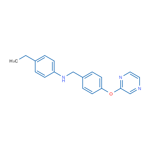 4-Ethyl-N-{[4-(pyrazin-2-yloxy)phenyl]methyl}aniline 1g