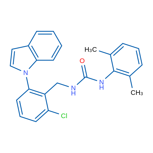 3-{[2-chloro-6-(1H-indol-1-yl)phenyl]methyl}-1-(2,6-dimethylphenyl)urea 1g