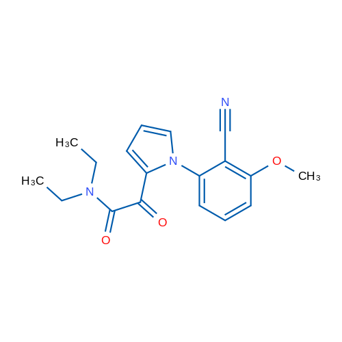 2-[1-(2-Cyano-3-methoxyphenyl)-1H-pyrrol-2-yl]-N,N-diethyl-2-oxoacetamide 1g