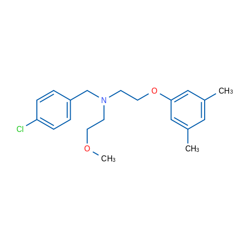 [(4-Chlorophenyl)methyl][2-(3,5-dimethylphenoxy)ethyl](2-methoxyethyl)amine 1g