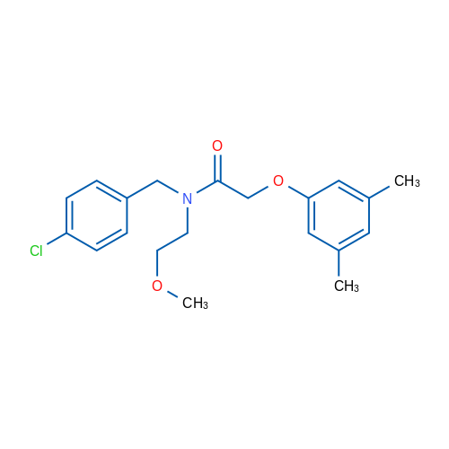 N-[(4-Chlorophenyl)methyl]-2-(3,5-dimethylphenoxy)-N-(2-methoxyethyl)acetamide 1g