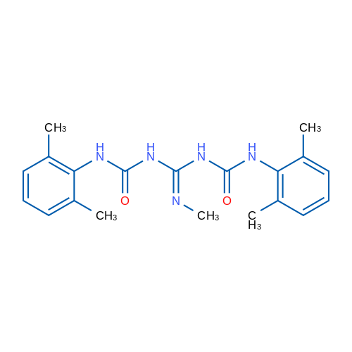 3-(2,6-Dimethylphenyl)-1-[(1E)-{[(2,6-dimethylphenyl)carbamoyl]amino}(methylamino)methylidene]urea 1g