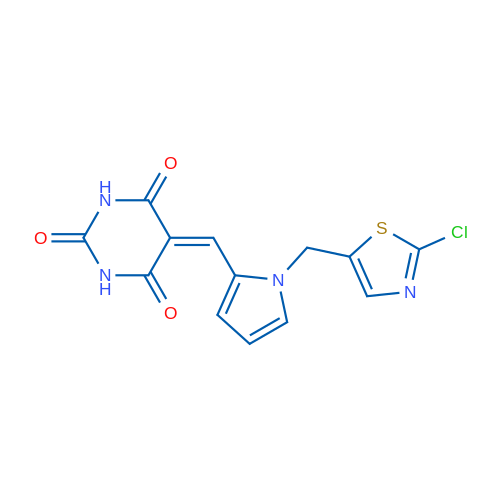 5-({1-[(2-chloro-1,3-thiazol-5-yl)methyl]-1H-pyrrol-2-yl}methylidene)-1,3-diazinane-2,4,6-trione 1g