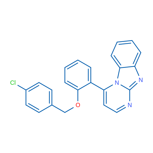 13-{2-[(4-chlorophenyl)methoxy]phenyl}-1,8,10-triazatricyclo[7.4.0.0^{2,7}]trideca-2,4,6,8,10,12-hexaene 1g