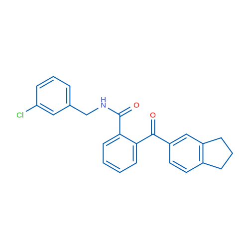 N-[(3-Chlorophenyl)methyl]-2-(2,3-dihydro-1H-indene-5-carbonyl)benzamide 1g