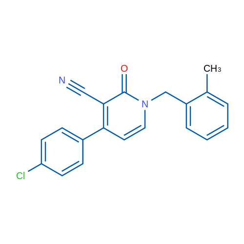 4-(4-Chlorophenyl)-1-[(2-methylphenyl)methyl]-2-oxo-1,2-dihydropyridine-3-carbonitrile 1g