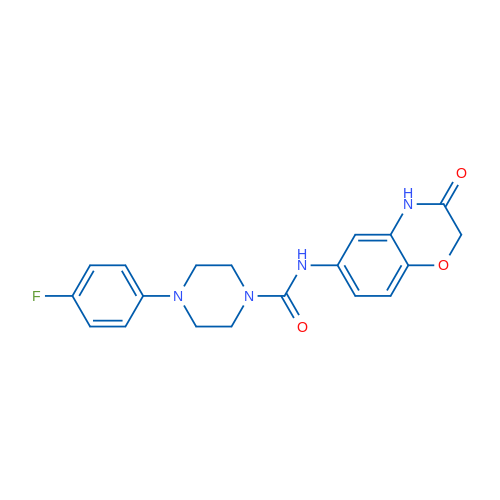 4-(4-Fluorophenyl)-N-(3-oxo-3,4-dihydro-2H-1,4-benzoxazin-6-yl)piperazine-1-carboxamide 1g