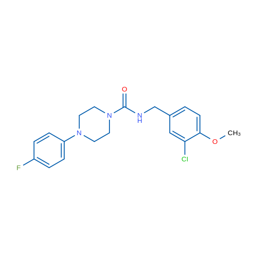 N-[(3-Chloro-4-methoxyphenyl)methyl]-4-(4-fluorophenyl)piperazine-1-carboxamide 1g