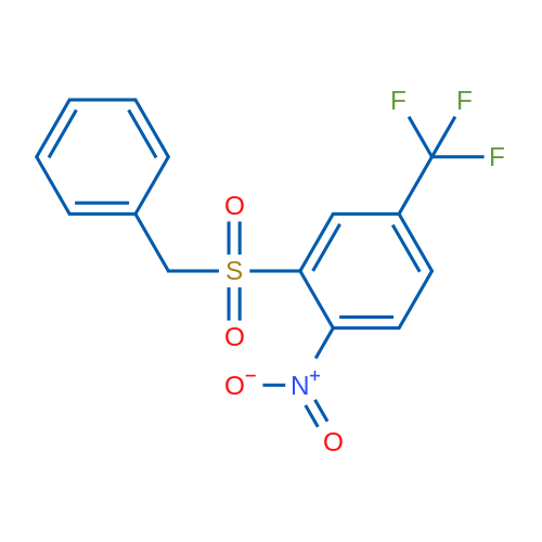 1-Nitro-2-phenylmethanesulfonyl-4-(trifluoromethyl)benzene 1g