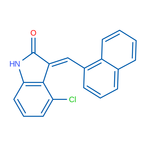 4-Chloro-3-[(naphthalen-1-yl)methylidene]-2,3-dihydro-1H-indol-2-one 1g