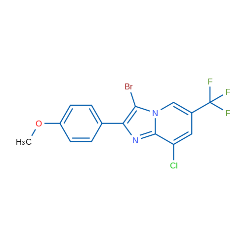 3-Bromo-8-chloro-2-(4-methoxyphenyl)-6-(trifluoromethyl)imidazo[1,2-a]pyridine 1g
