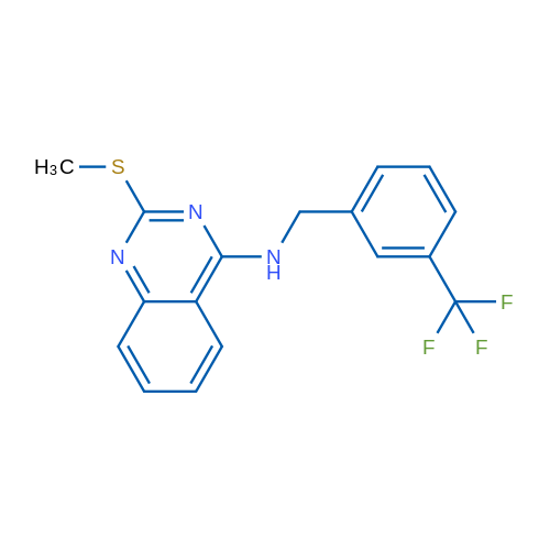 2-(Methylsulfanyl)-N-{[3-(trifluoromethyl)phenyl]methyl}quinazolin-4-amine 1g