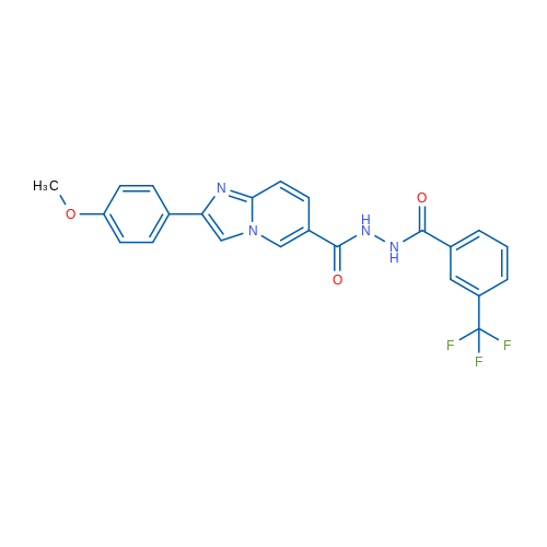 N'-[2-(4-Methoxyphenyl)imidazo[1,2-a]pyridine-6-carbonyl]-3-(trifluoromethyl)benzohydrazide 1g