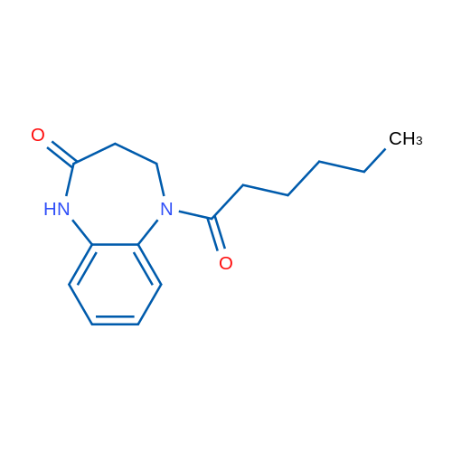 5-Hexanoyl-2,3,4,5-tetrahydro-1H-1,5-benzodiazepin-2-one 1g