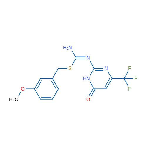 (Z)-N'-[6-Oxo-4-(trifluoromethyl)-1,6-dihydropyrimidin-2-yl]{[(3-methoxyphenyl)methyl]sulfanyl}methanimidamide 1g