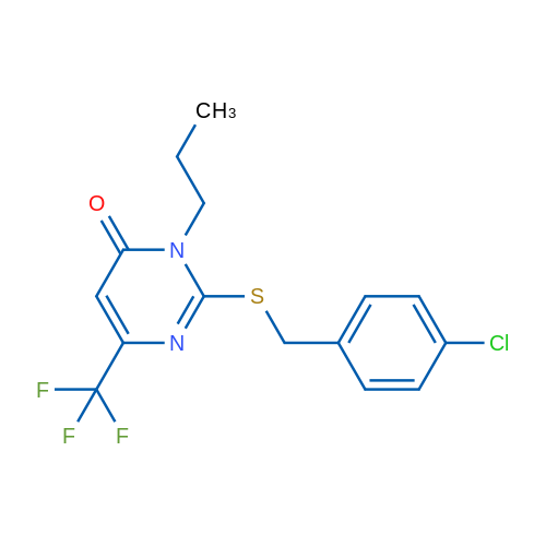 2-{[(4-chlorophenyl)methyl]sulfanyl}-3-propyl-6-(trifluoromethyl)-3,4-dihydropyrimidin-4-one 1g