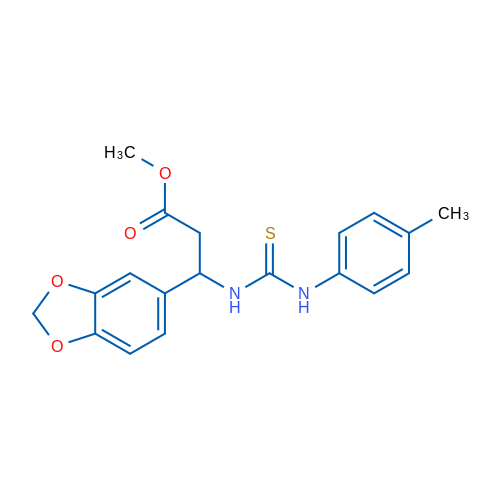 Methyl 3-(2H-1,3-benzodioxol-5-yl)-3-{[(4-methylphenyl)carbamothioyl]amino}propanoate 1g