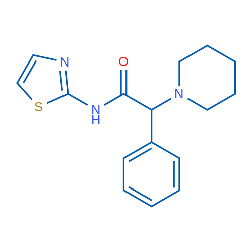 2-Phenyl-2-(piperidin-1-yl)-N-(1,3-thiazol-2-yl)acetamide 1g