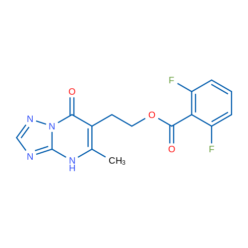 2-{5-methyl-7-oxo-4H,7H-[1,2,4]triazolo[1,5-a]pyrimidin-6-yl}ethyl 2,6-difluorobenzoate 1g
