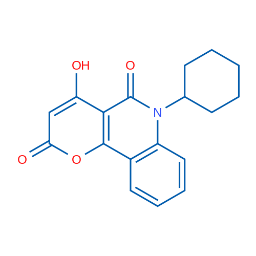 6-Cyclohexyl-4-hydroxy-2H,5H,6H-pyrano[3,2-c]quinoline-2,5-dione 1g