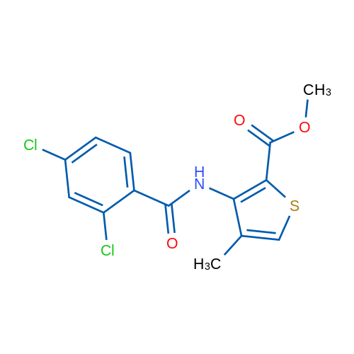 Methyl 3-(2,4-dichlorobenzamido)-4-methylthiophene-2-carboxylate 1g