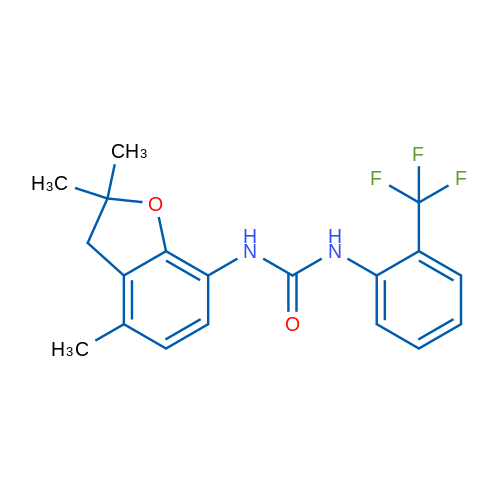 1-[2-(Trifluoromethyl)phenyl]-3-(2,2,4-trimethyl-2,3-dihydro-1-benzofuran-7-yl)urea 1g