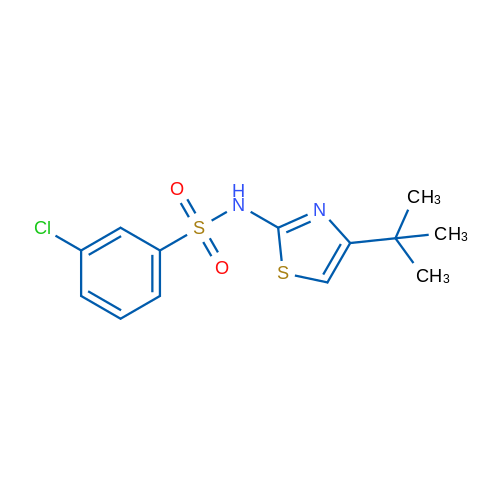 N-(4-tert-Butyl-1,3-thiazol-2-yl)-3-chlorobenzene-1-sulfonamide 1g