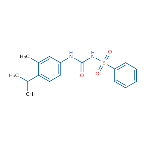 1-(Benzenesulfonyl)-3-[3-methyl-4-(propan-2-yl)phenyl]urea 1g
