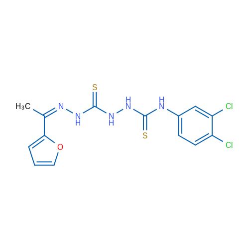 1-(3,4-Dichlorophenyl)-3-({[(Z)-[1-(furan-2-yl)ethylidene]amino]carbamothioyl}amino)thiourea 1g