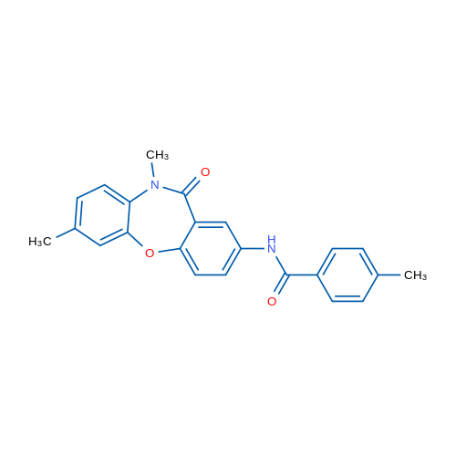 N-{5,9-dimethyl-10-oxo-2-oxa-9-azatricyclo[9.4.0.0^{3,8}]pentadeca-1(11),3(8),4,6,12,14-hexaen-13-yl}-4-methylbenzamide 1g
