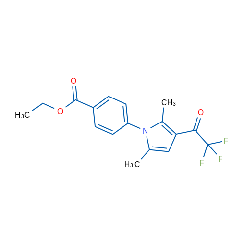 Ethyl 4-[2,5-dimethyl-3-(2,2,2-trifluoroacetyl)-1H-pyrrol-1-yl]benzoate 1g