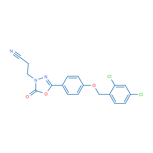 3-(5-{4-[(2,4-dichlorophenyl)methoxy]phenyl}-2-oxo-2,3-dihydro-1,3,4-oxadiazol-3-yl)propanenitrile 1g